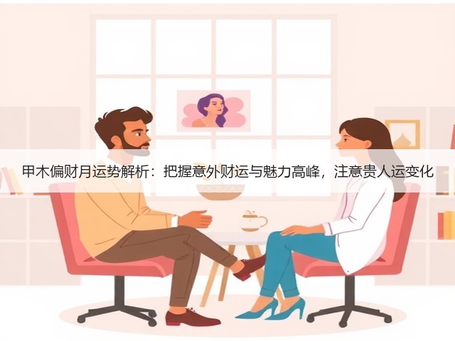 甲木偏财月运势解析：把握意外财运与魅力高峰，注意贵人运变化(图3)