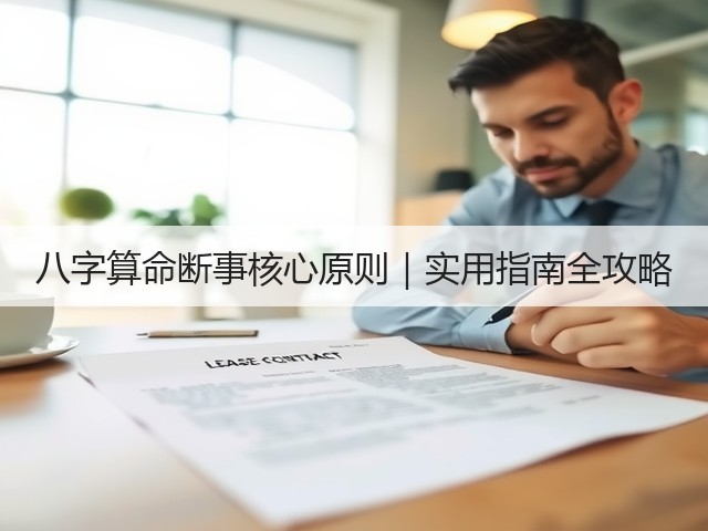 八字算命断事核心原则|实用指南全攻略(图3) 八字算命断事核心原则|实用指南全攻略(图3)