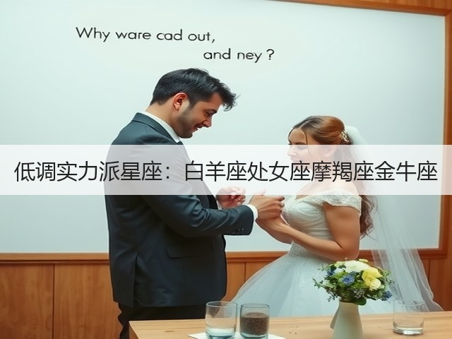 低调实力派星座:白羊座处女座摩羯座金牛座(图2) 低调实力派星座:白羊座处女座摩羯座金牛座(图2)