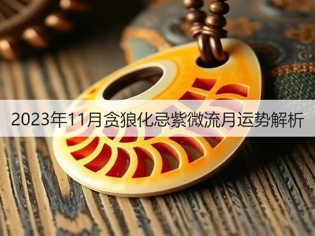 2023年11月贪狼化忌紫微流月运势解析(图1) 2023年11月贪狼化忌紫微流月运势解析(图1)