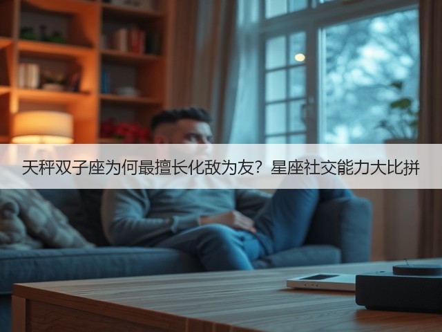 天秤双子座为何最擅长化敌为友?星座社交能力大比拼(图2) 天秤双子座为何最擅长化敌为友?星座社交能力大比拼(图2)