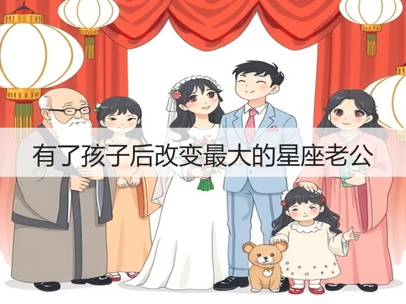 有了孩子后改变最大的星座老公
