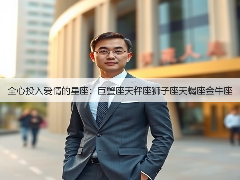 全心投入爱情的星座：巨蟹座天秤座狮子座天蝎座金牛座