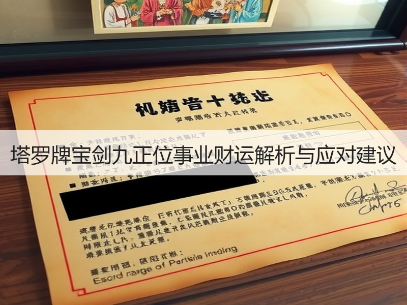 塔罗牌宝剑九正位事业财运解析与应对建议