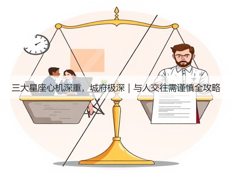 三大星座心机深重，城府极深｜与人交往需谨慎全攻略