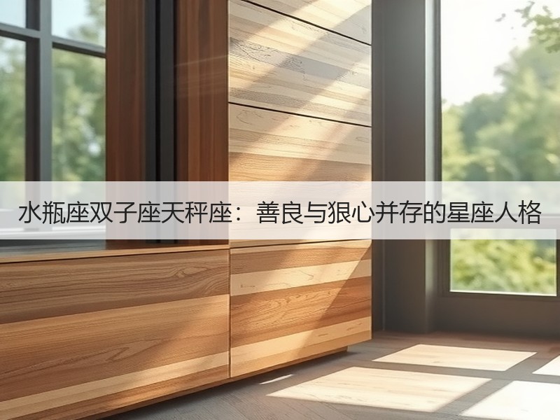 水瓶座双子座天秤座：善良与狠心并存的星座人格