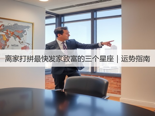 离家打拼最快发家致富的三个星座|运势指南(图2) 离家打拼最快发家致富的三个星座|运势指南(图2)
