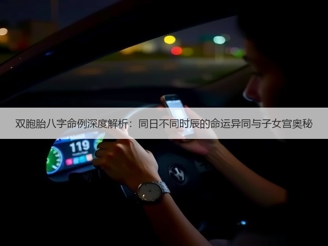 双胞胎八字命例深度解析：同日不同时辰的命运异同与子女宫奥秘(图2)
