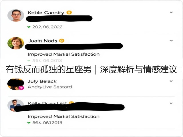 有钱反而孤独的星座男|深度解析与情感建议(图3) 有钱反而孤独的星座男|深度解析与情感建议(图3)