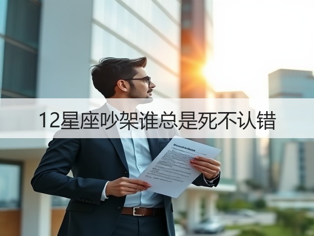 12星座吵架谁总是死不认错(图2) 12星座吵架谁总是死不认错(图2)