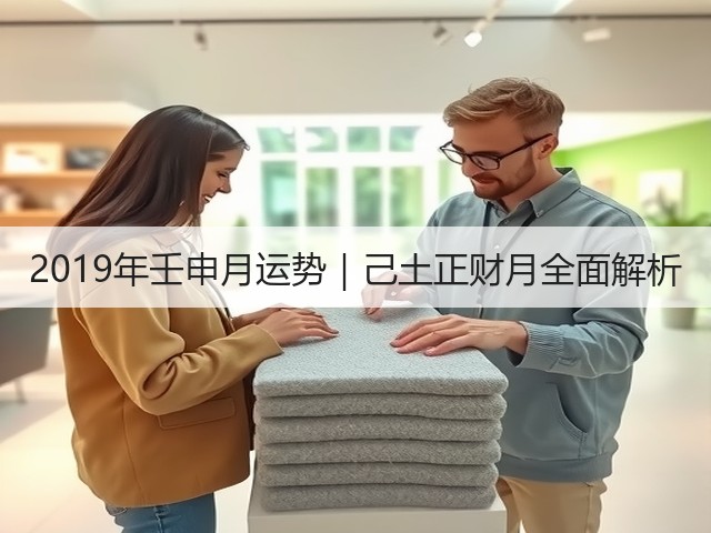 2019年壬申月运势|己土正财月全面解析(图1) 2019年壬申月运势|己土正财月全面解析(图1)