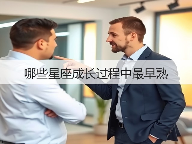哪些星座成长过程中最早熟(图2) 哪些星座成长过程中最早熟(图2)