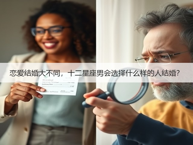 恋爱结婚大不同，十二星座男会选择什么样的人结婚？(图3)