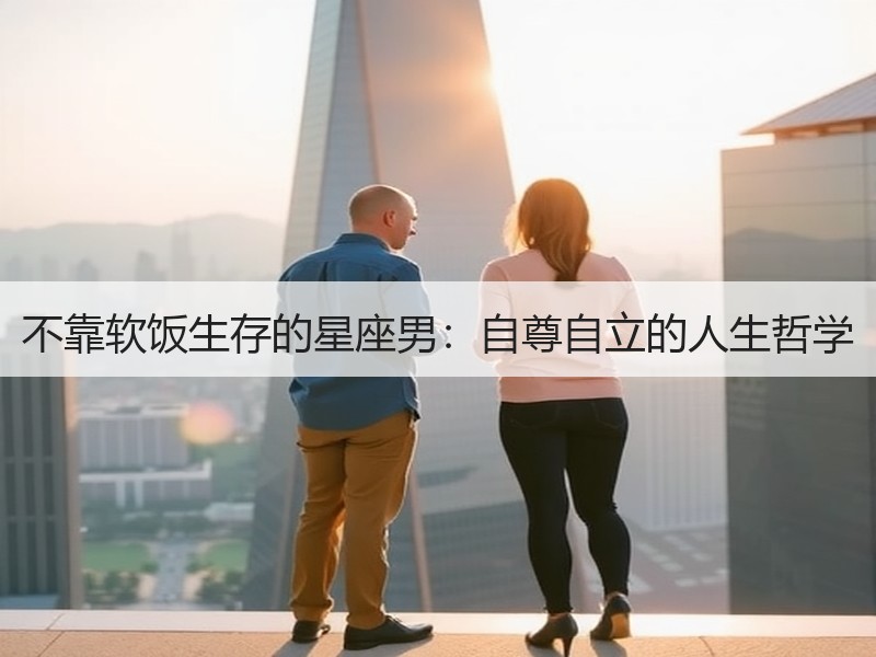不靠软饭生存的星座男：自尊自立的人生哲学
