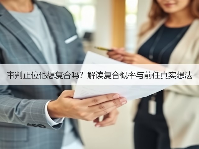 审判正位他想复合吗？解读复合概率与前任真实想法(图1)