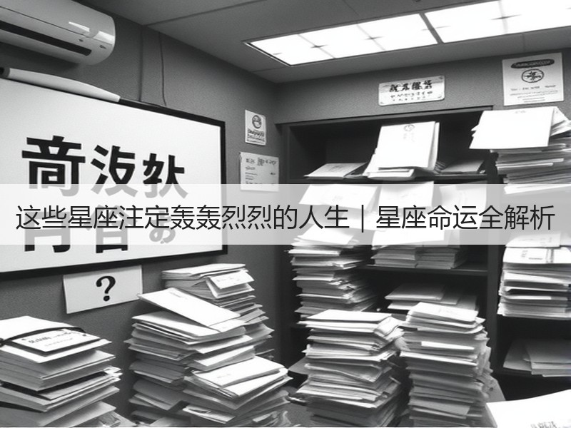 这些星座注定轰轰烈烈的人生｜星座命运全解析