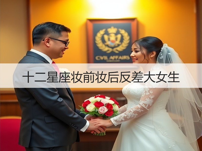 十二星座妆前妆后反差大女生