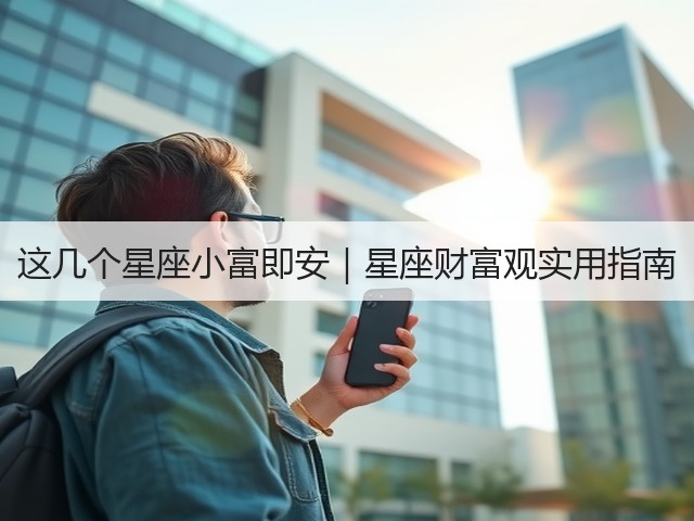 这几个星座小富即安|星座财富观实用指南(图3) 这几个星座小富即安|星座财富观实用指南(图3)