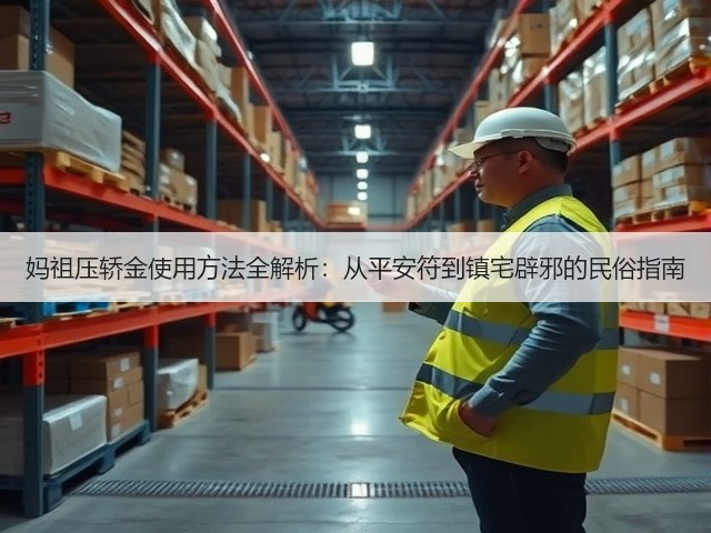 妈祖压轿金使用方法全解析：从平安符到镇宅辟邪的民俗指南(图2)