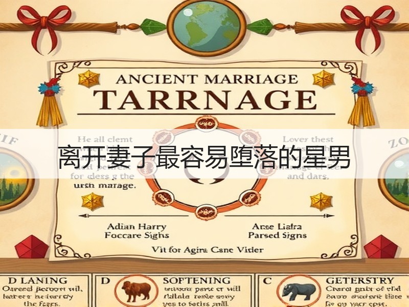 离开妻子最容易堕落的星男