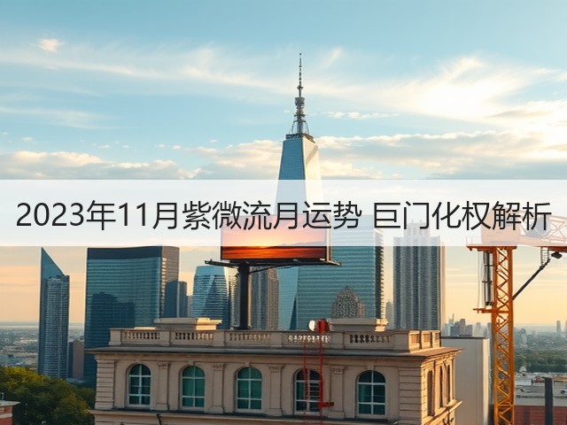 2023年11月紫微流月运势 巨门化权解析(图2)