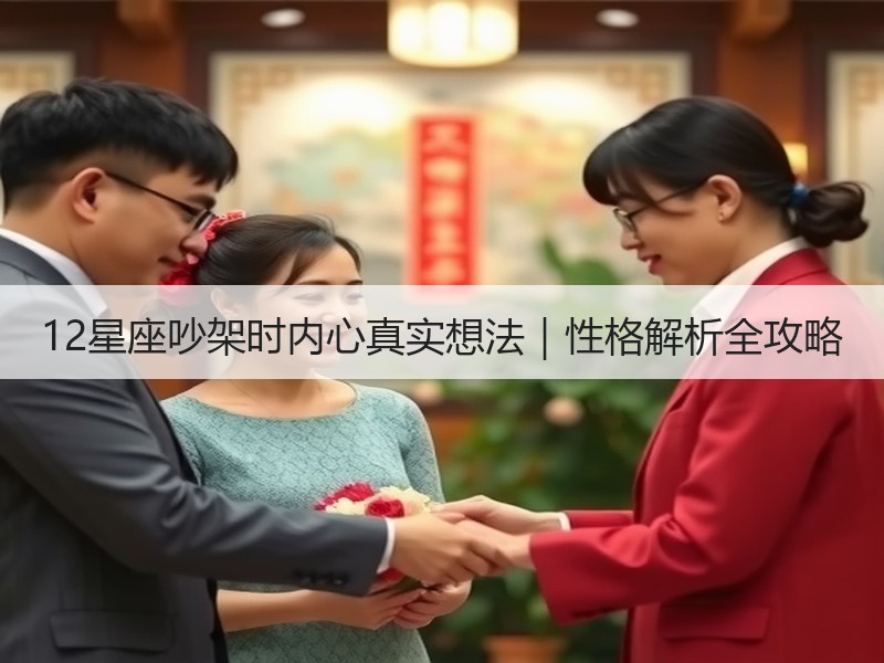 12星座吵架时内心真实想法｜性格解析全攻略