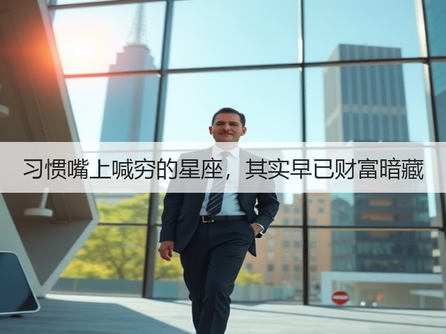 习惯嘴上喊穷的星座，其实早已财富暗藏(图1)