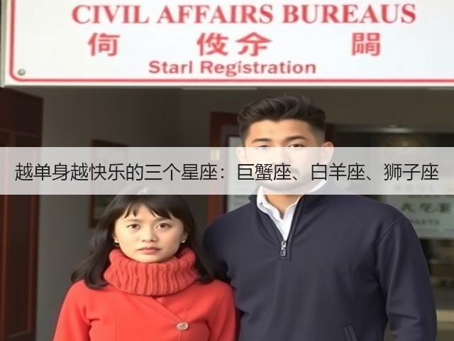 越单身越快乐的三个星座：巨蟹座、白羊座、狮子座(图1)