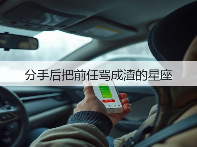 分手后把前任骂成渣的星座(图3)