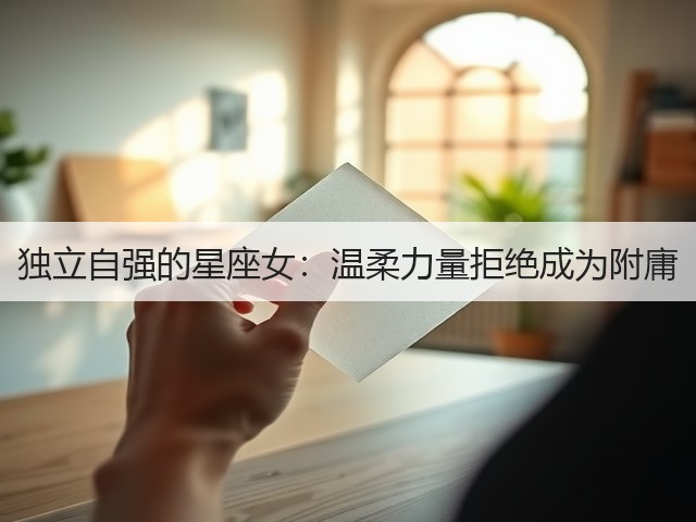 独立自强的星座女：温柔力量拒绝成为附庸(图3)