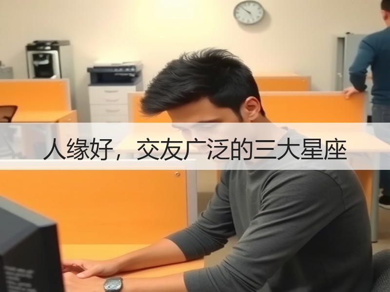 人缘好，交友广泛的三大星座