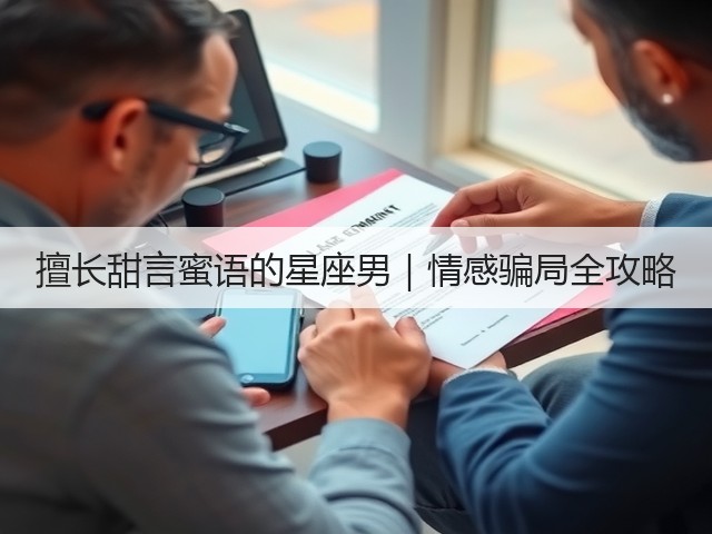 擅长甜言蜜语的星座男|情感骗局全攻略(图1) 擅长甜言蜜语的星座男|情感骗局全攻略(图1)