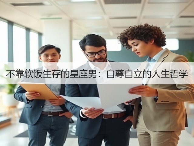不靠软饭生存的星座男:自尊自立的人生哲学(图1) 不靠软饭生存的星座男:自尊自立的人生哲学(图1)