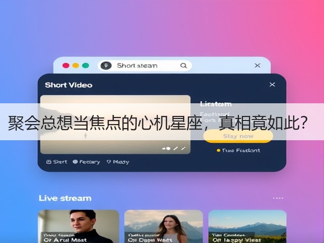聚会总想当焦点的心机星座,真相竟如此?(图2) 聚会总想当焦点的心机星座,真相竟如此?(图2)