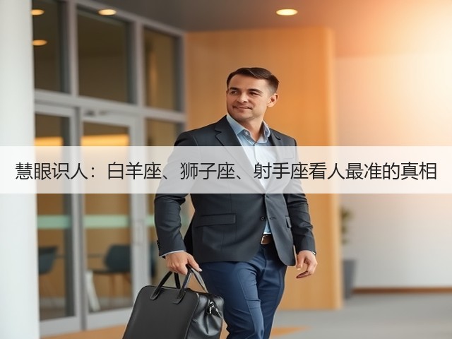 慧眼识人：白羊座、狮子座、射手座看人最准的真相(图1)