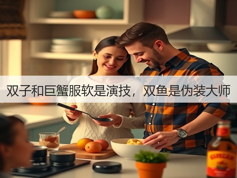 双子和巨蟹服软是演技，双鱼是伪装大师