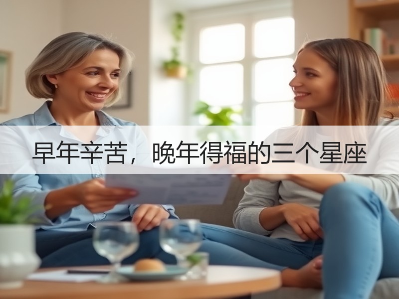 早年辛苦，晚年得福的三个星座
