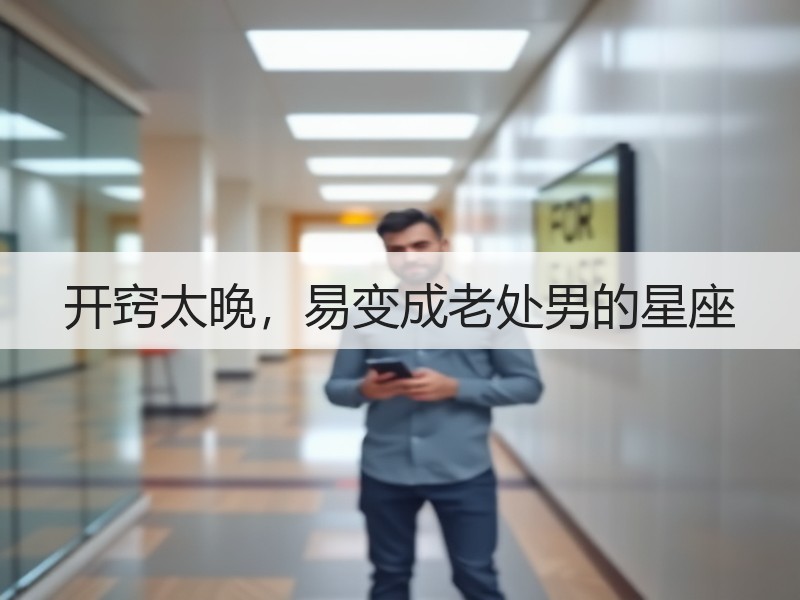 开窍太晚，易变成老处男的星座