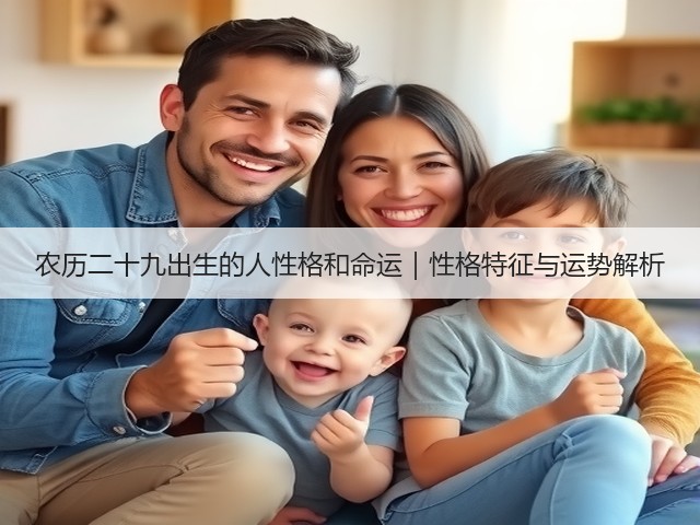 农历二十九出生的人性格和命运|性格特征与运势解析(图2) 农历二十九出生的人性格和命运|性格特征与运势解析(图2)