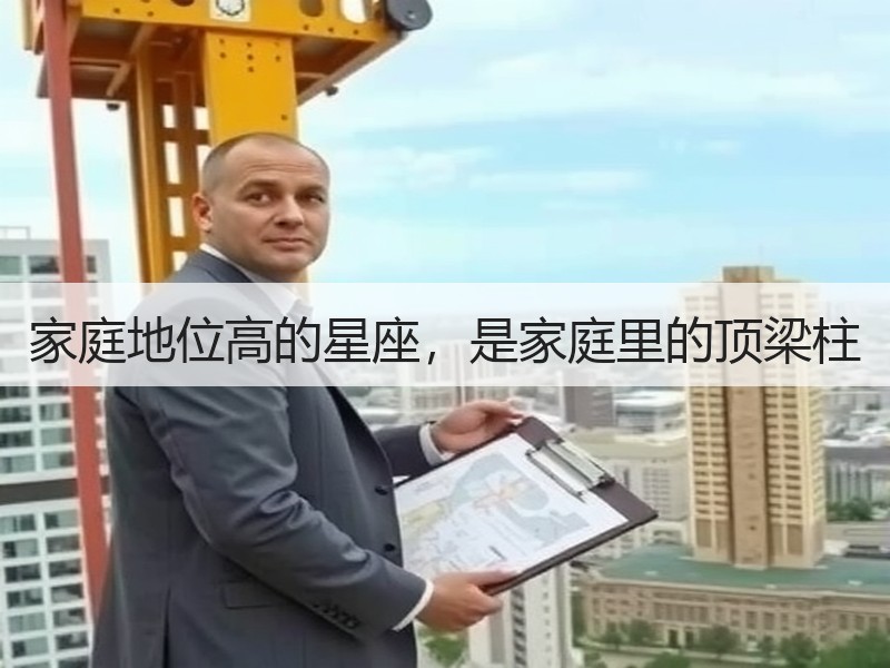 家庭地位高的星座，是家庭里的顶梁柱
