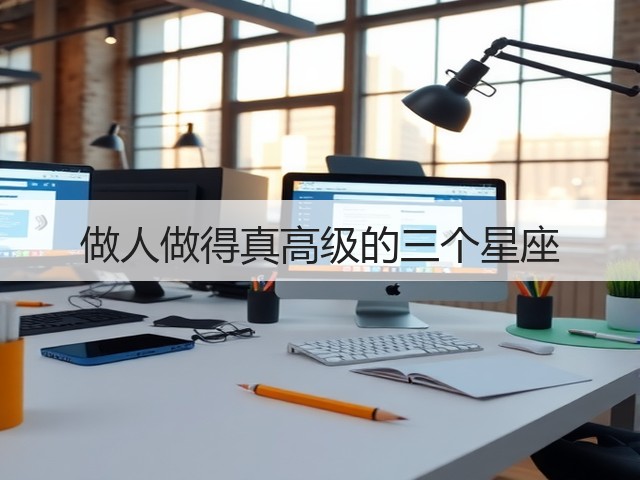 做人做得真高级的三个星座(图3)