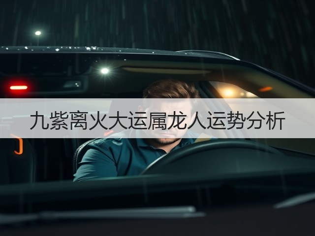 九紫离火大运属龙人运势分析(图2) 九紫离火大运属龙人运势分析(图2)