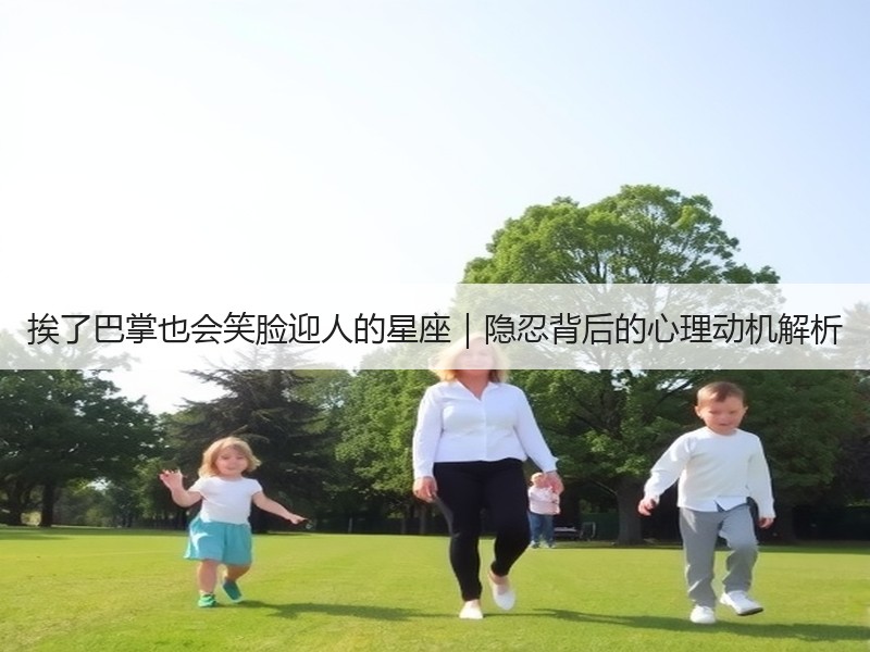 挨了巴掌也会笑脸迎人的星座｜隐忍背后的心理动机解析