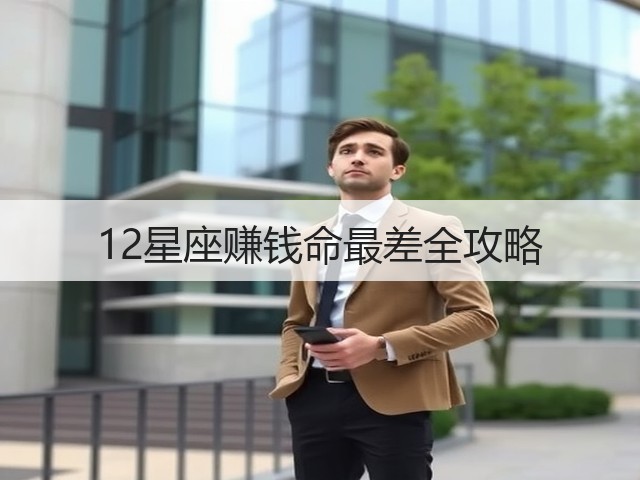12星座赚钱命最差全攻略(图3) 12星座赚钱命最差全攻略(图3)