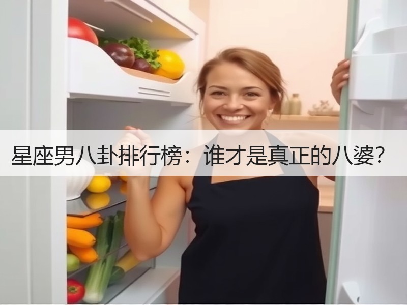 星座男八卦排行榜：谁才是真正的八婆？