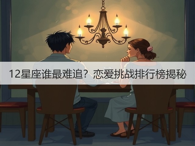 12星座谁最难追？恋爱挑战排行榜揭秘(图2)