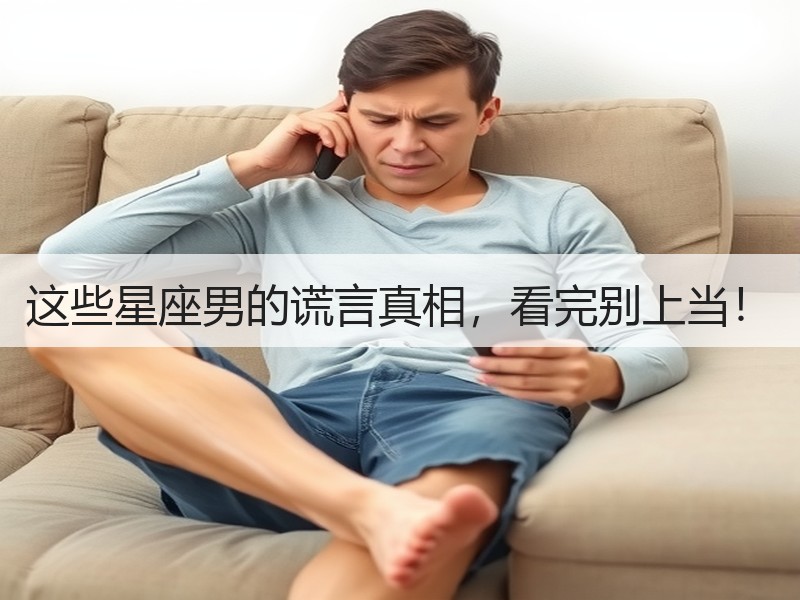 这些星座男的谎言真相，看完别上当！