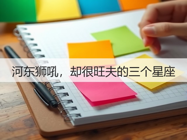 河东狮吼，却很旺夫的三个星座(图2)