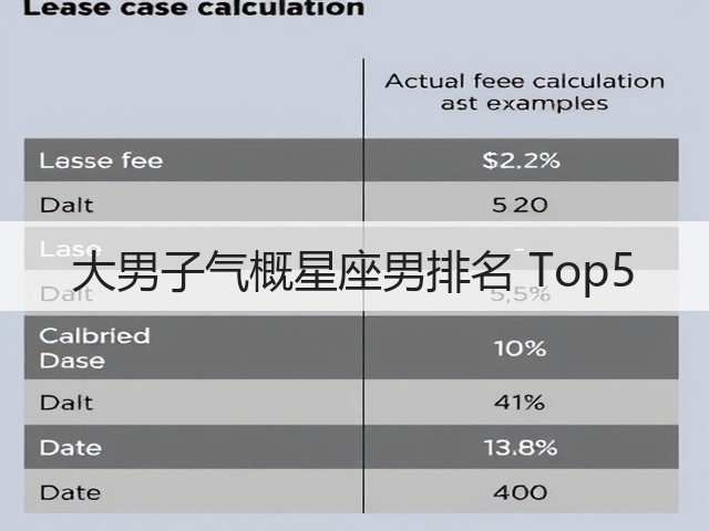 大男子气概星座男排名 Top5(图2) 大男子气概星座男排名 Top5(图2)