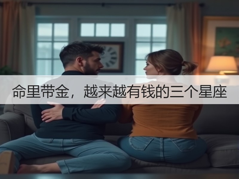命里带金，越来越有钱的三个星座